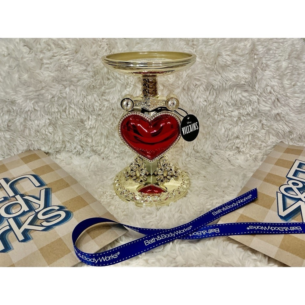 Bath‎ & Body Works Disney Villains Evil Queen Heart 3Wick Candle Holder Rare HTF